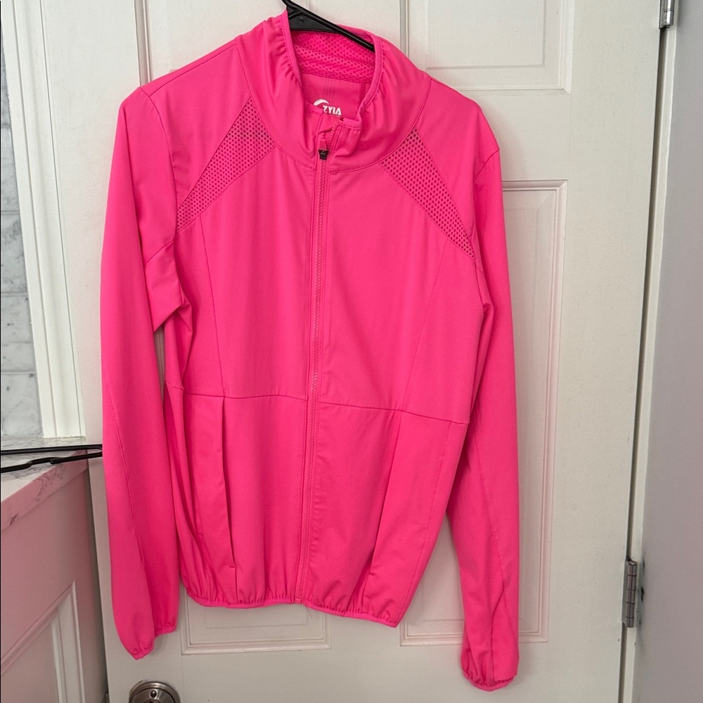 Vibrant Pink Bomber Jacket Full Zip